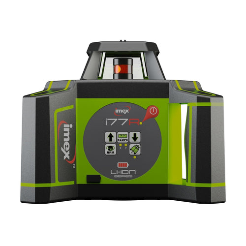 IMEX Red Beam Laser i77R Rotating Laser Kit With Millimeter Receiver-Next gen
