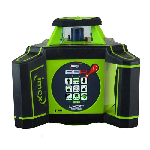 IMEX Red Beam Laser i88R Rotating Laser Kit With Millimeter Receiver-Next Gen