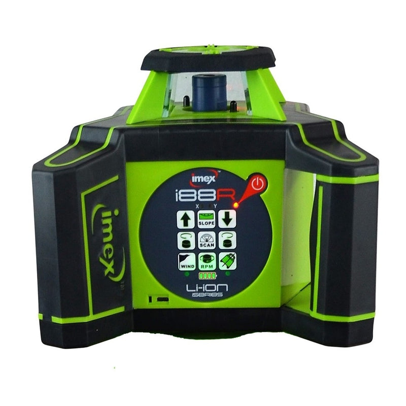 IMEX Red Beam Laser i88R Rotating Laser Kit With Millimeter Receiver-Next Gen
