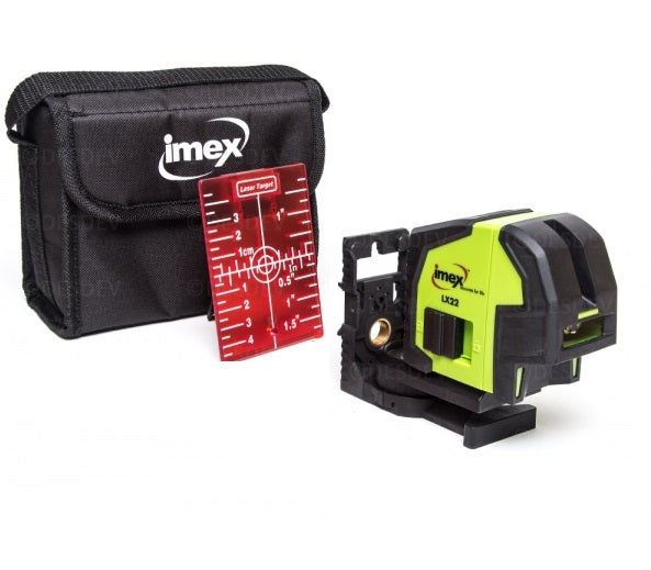 IMEX Red Beam Cross Line & Plumb Dot Laser Level 012-LX22- XCD