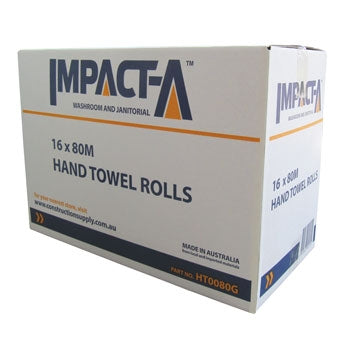 IMPACTA Janitorial Hand Towel Rolls 80m x 16pack-13255