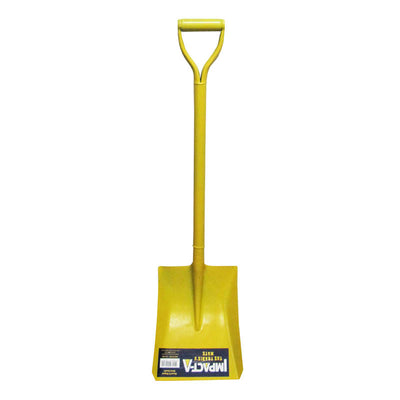 IMPACTA Heavy Duty Steel D Handle Square Mouth Construction Shovel