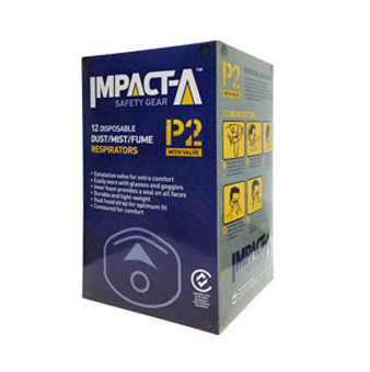 IMPACTA P2 Dust Face Mask with Valve-12Pack