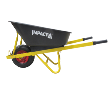 IMPACTA Heavy Duty Black Plastic Tub Wheel Barrow - Standard Wheel 28898_IMP