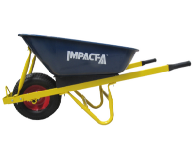 IMPACTA Heavy Duty Steel Wheel Barrow-Blue Metal Tub - Std Wheel  28900_IMP