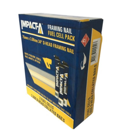 IMPACTA 75mm Gas Framing Nail Pack 10029335_imp