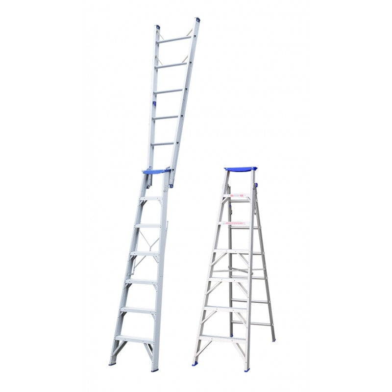 INDALEX Aluminium Dual Purpose Ladder - Pro Series - 2.1m-3.8m 150kg Rated