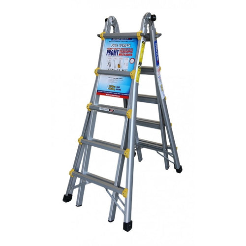 INDALEX Aluminium Telescopic Ladder - Pro Series - 1.6m-5.4m
