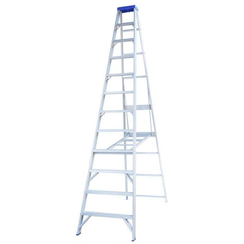 INDALEX Aluminium Single Sided Step Ladder - Pro Series - 3.7m 150kg Rated