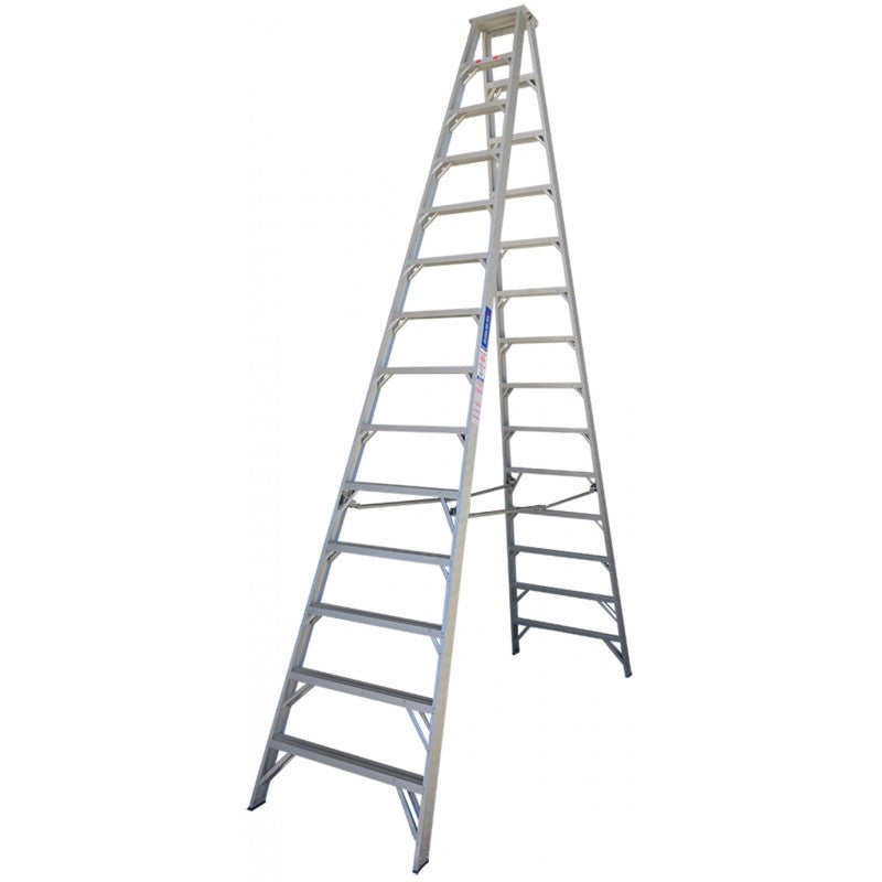 INDALEX Aluminium Double Sided Step Ladder - Pro Series - 4.3m 150kg Rated