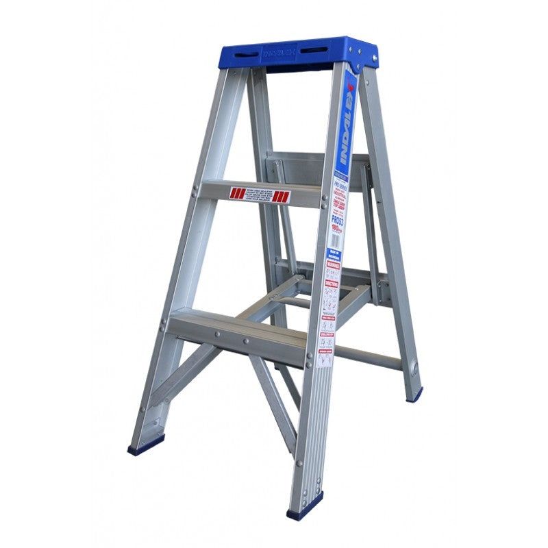 INDALEX Aluminium Single Sided Step Ladder - Pro Series - 0.9m 180kg Rated