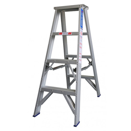 INDALEX Aluminium Double Sided Step Ladder - Pro Series - 1.2m 180kg Rated