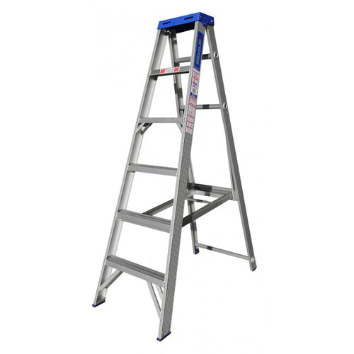 INDALEX Aluminium Single Sided Step Ladder - Pro Series - 1.8m 180kg Rated