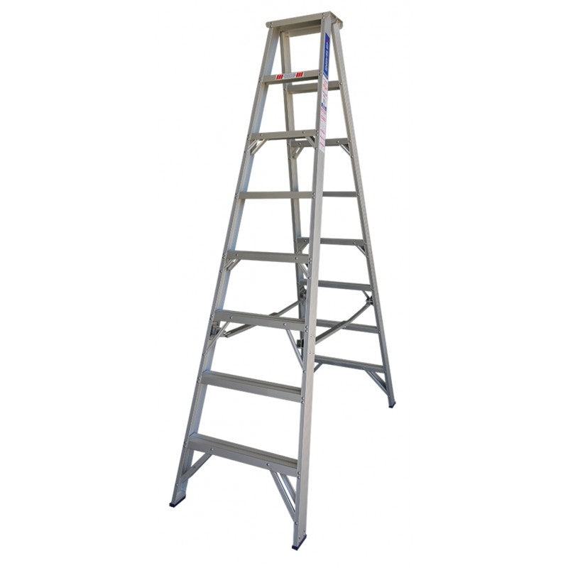 INDALEX Aluminium Double Sided Step Ladder - Pro Series - 2.4m 180kg Rated