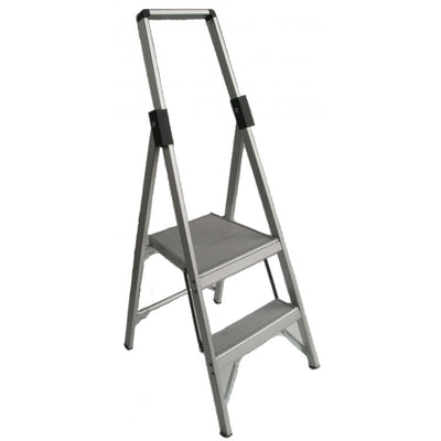 INDALEX Aluminium Slimline Platform Ladder-Tradesman Series- 2 Steps 1.5m/0.6m 120kg Rated