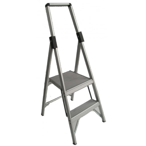 INDALEX Aluminium Slimline Platform Ladder-Tradesman Series- 2 Steps 1.5m/0.6m 120kg Rated