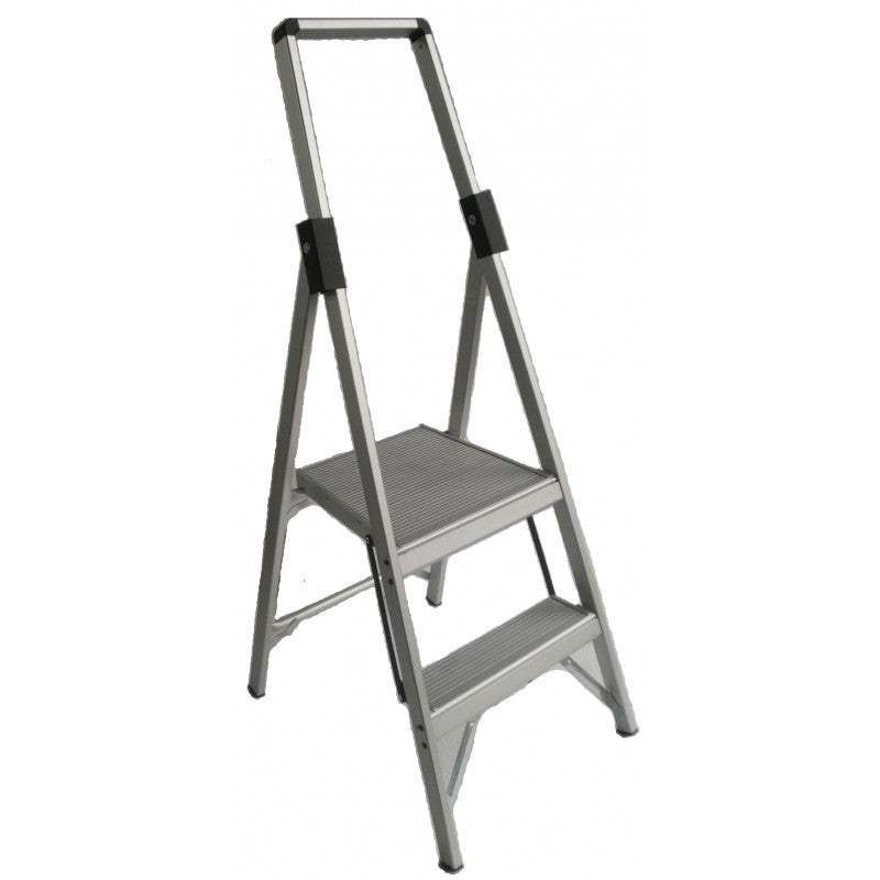 INDALEX Aluminium Slimline Platform Ladder-Tradesman Series- 2 Steps 1.5m/0.6m 120kg Rated