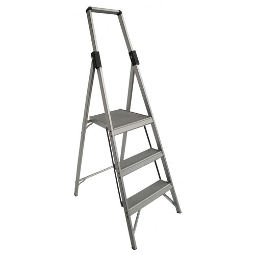 INDALEX Aluminium Slimline Platform Ladder-Tradesman Series- 3 Steps 1.8m/0.9m 120kg Rated