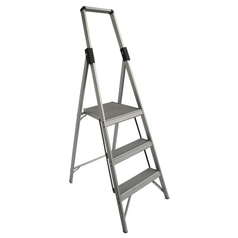 INDALEX Aluminium Slimline Platform Ladder-Tradesman Series- 3 Steps 1.8m/0.9m 120kg Rated