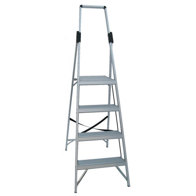 INDALEX Aluminium Slimline Platform Ladder-Tradesman Series- 4 Steps 2.1m/1.2m 120kg Rated
