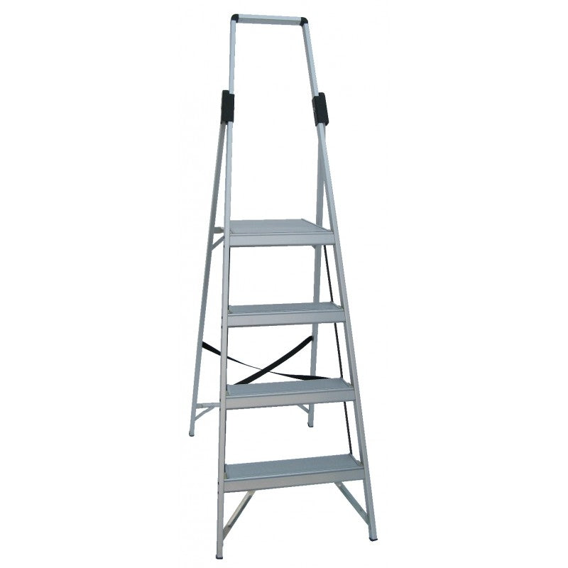 INDALEX Aluminium Slimline Platform Ladder-Tradesman Series- 4 Steps 2.1m/1.2m 120kg Rated