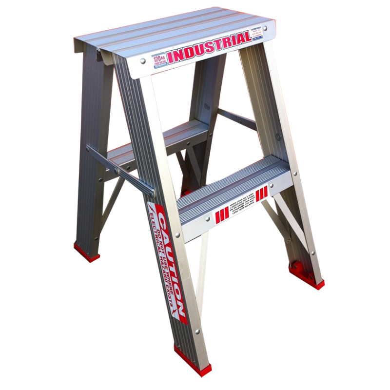 INDALEX Double Sided Aluminium Step Ladder-Tradesman Series- 0.6m 150kg Rated