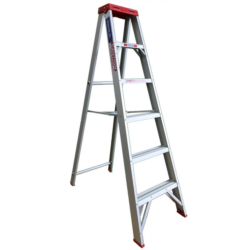 INDALEX Single Sided Aluminium Step Ladder-Tradesman Series-1.8m 135kg Rated