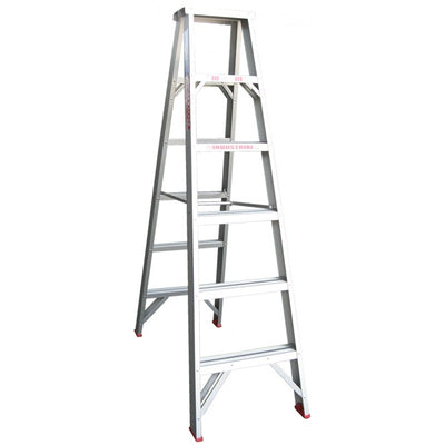 INDALEX Double Sided Aluminium Step Ladder-Tradesman Series- 1.8m 135kg Rated