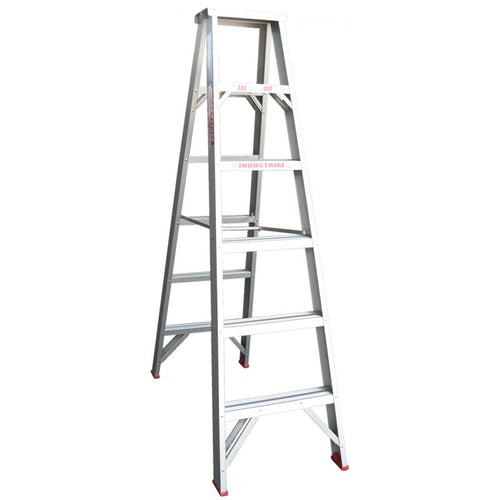INDALEX Double Sided Aluminium Step Ladder-Tradesman Series- 1.8m 135kg Rated