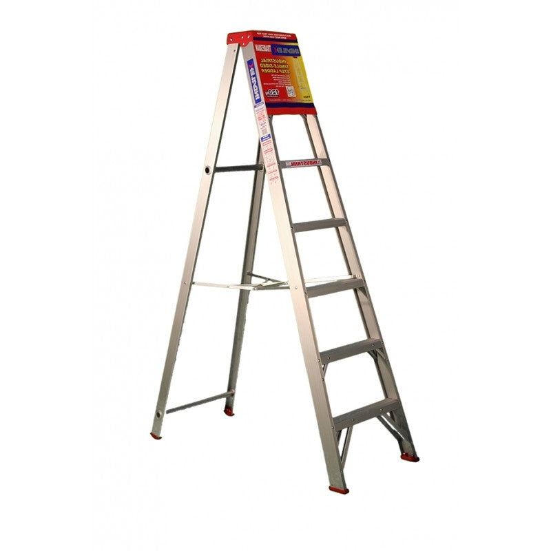 INDALEX Single Sided Aluminium Step Ladder-Tradesman Series-2.1m 135kg Rated