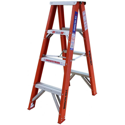 INDALEX Fibreglass Double Sided Ladder-Tradesman Series- 1.2m 150kg Rated
