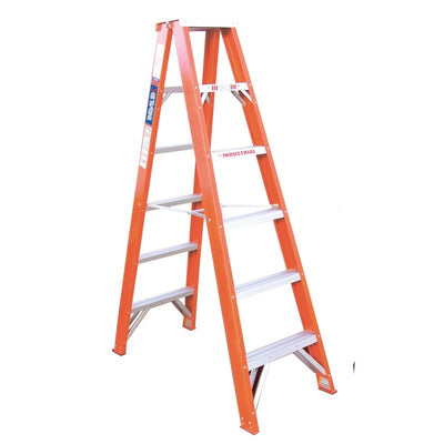 INDALEX Fibreglass Double Sided Ladder-Tradesman Series- 1.8m 135kg Rated