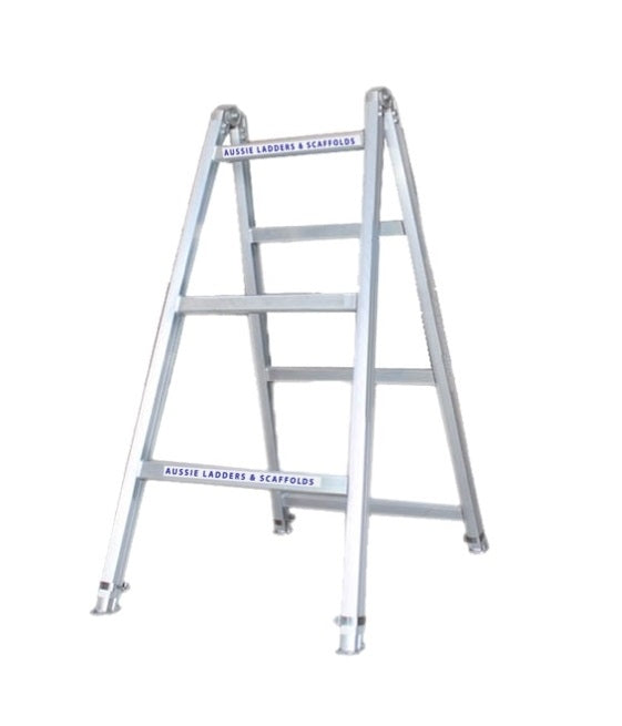 Industrial XS Heavy Duty Aluminium Adjustable Leg Trestle Ladder-1.8m 225kg Rated AT1.8M