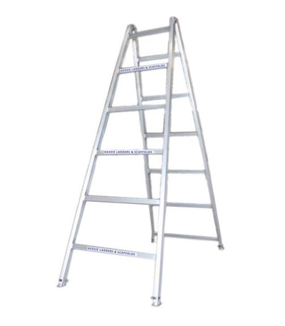 Industrial XS Heavy Duty Aluminium Adjustable Leg Trestle Ladder-3.6m 225kg Rated AT3.6M