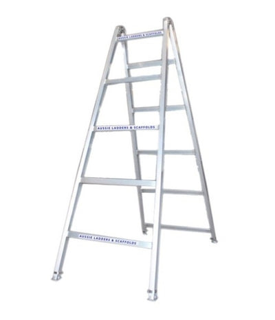 Industrial XS Heavy Duty Aluminium Adjustable Leg Trestle Ladder-3m 225kg Rated AT3.0M