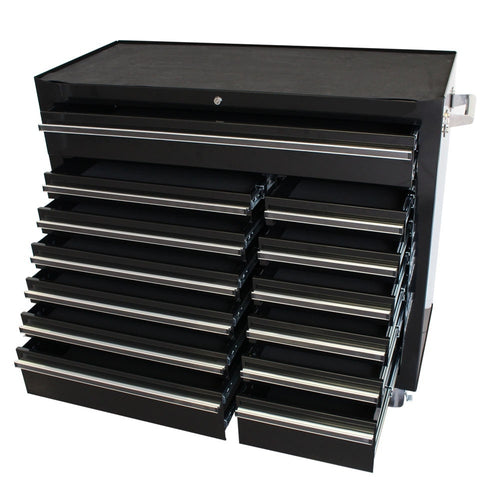 Industrial XS 42" 13 Drawer Widebody Roller Tool Cabinet-Black