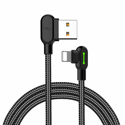 INDUSTRIAL XS 1.8M Braided USB Charger Phone Cable Data Cord For iPhone 13 12 11 Pro Max XR X iPad