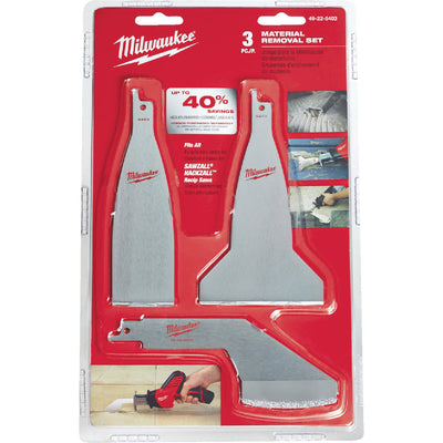 Milwaukee 49225403 SAWZALLâ„¢ & HACKZALLâ„¢ Material Removal 3 Piece Set - BFD
