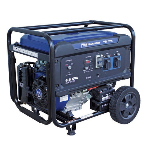 ITM 6.8kva 13hp Petrol Generator With Electric Start, Wheel & Handle Kit-Trade Series- TM510-5500