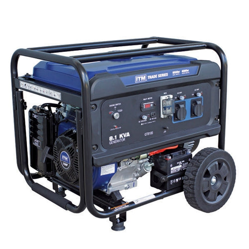 ITM 8.1kva 15hp Petrol Generator With Electric Start, Wheel & Handle Kit-Trade Series- TM510-6500
