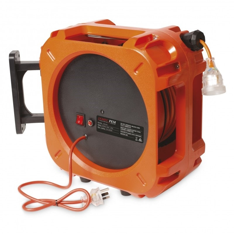 JAMEC PEM Retractable Power Cable Reel-18m 10amp 130.089