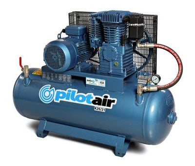 Pilot K25/21 Horizontal 3 Phase Reciprocating Air Compressor
