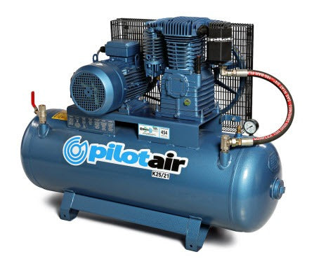 Pilot K25/21 Horizontal 3 Phase Reciprocating Air Compressor