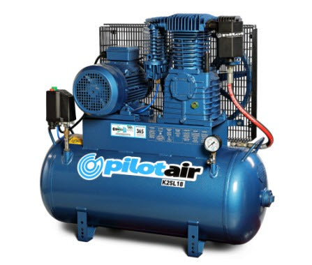 Pilot K25L18 Horizontal 3 Phase Reciprocating Air Compressor