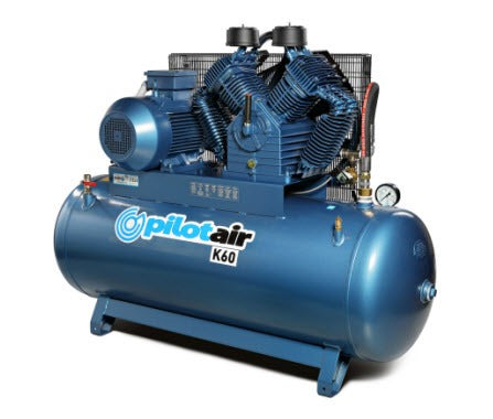 Pilot K60 Horizontal 3 Phase Reciprocating Air Compressor