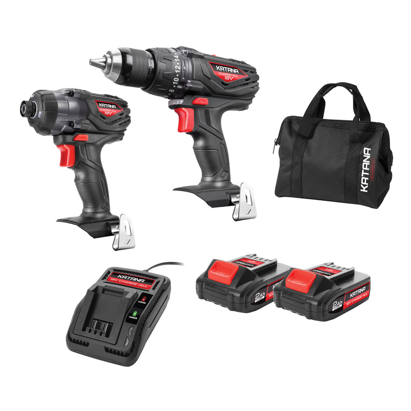 KATANA By Kincrome  18v Lithium Ion Cordless Impact Drill & Impact Driver Combo Kit-2Pce