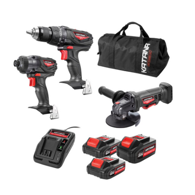 KATANA By Kincrome  18v Lithium Ion Cordless Drills, Saws & Grinder Combo Kit-3Pce