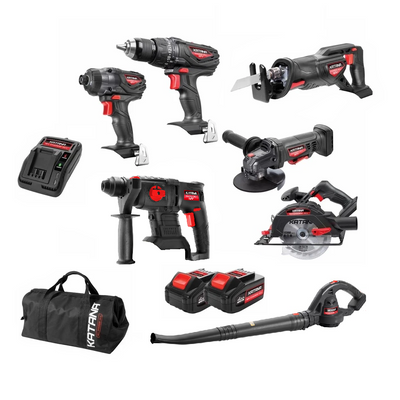 KATANA By Kincrome  18v Lithium Ion Cordless Drills, Saws,Blower & Grinder Combo Kit-7Pce