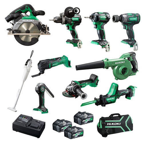 HiKOKI - 18V 5.0Ah Li-ion Cordless 10pce Combo Kit