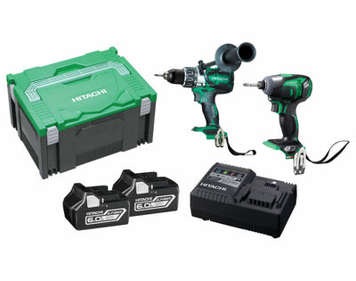 Hitachi KC18DDL(HA) 18V 6.0Ah Li-ion Cordless Brushless 2pce Combo Kit